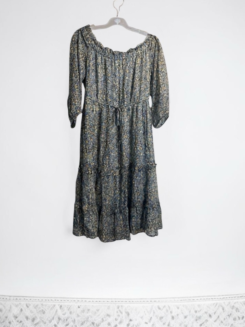 Anthropologie Kira Off-The-Shoulder Peasant Dress Size 6 - Picture 5 of 17
